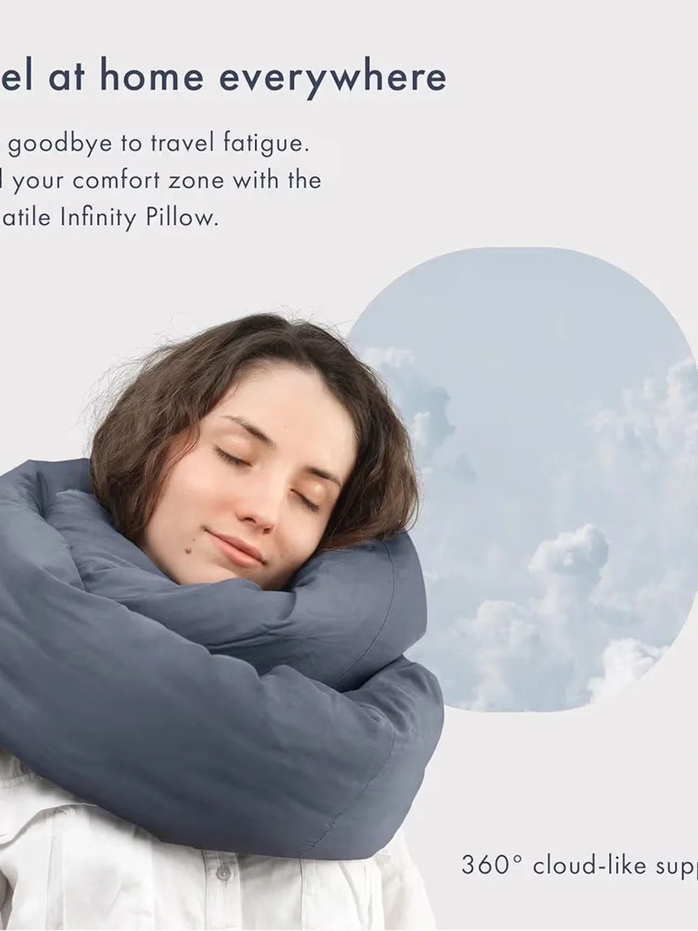 Infinity Pillow Travel Neck Pillow - Midnight Grey